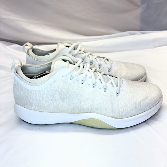 Nike Air Jordan Trainer 1 Low Mens 12 White Basketball Shoes Sneakers 845403-100